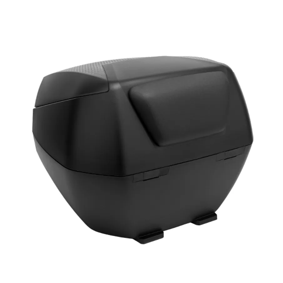 Furchtlos-SHIELD-S-Luxe-Topcase-35-Liter-Rueckenlehne Furchtlos SHIELD S Luxe Topcase - 35 Liter - schwarz/silber - inkl. Montagekit