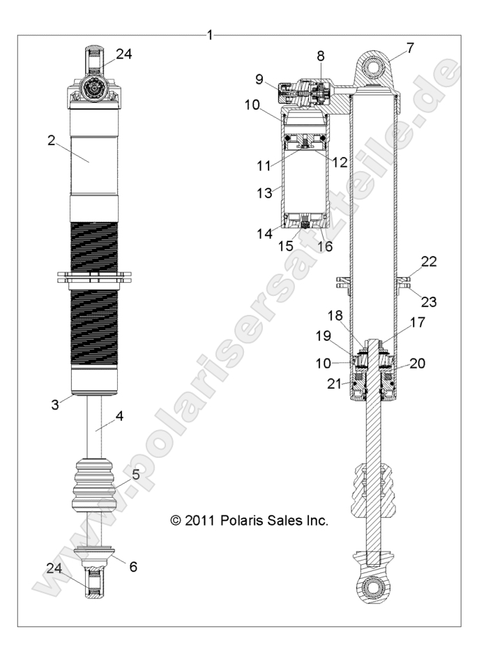 SUSPENSION, FRONT SHOCK