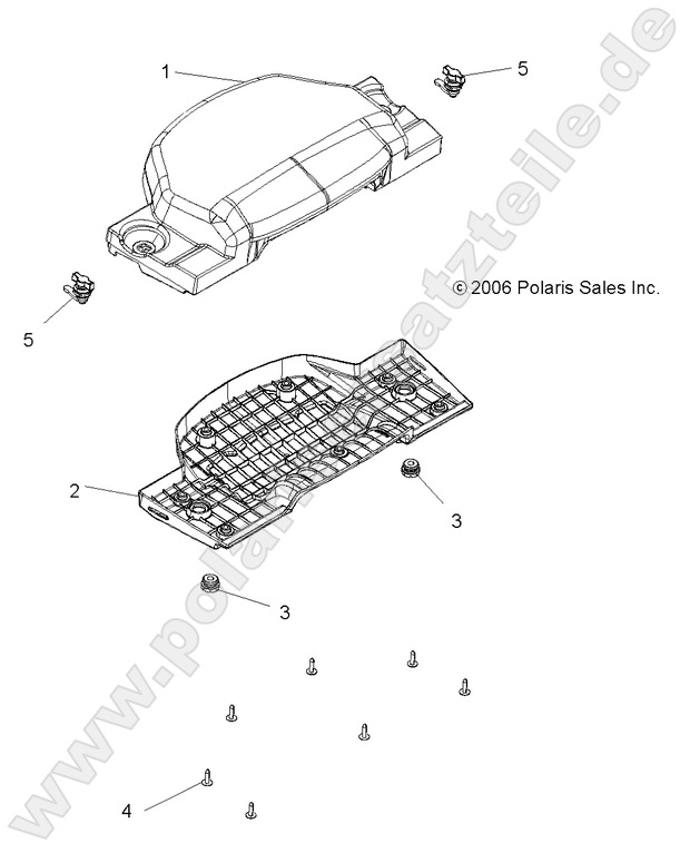 BODY, PASSENGER SEAT BOTTOM