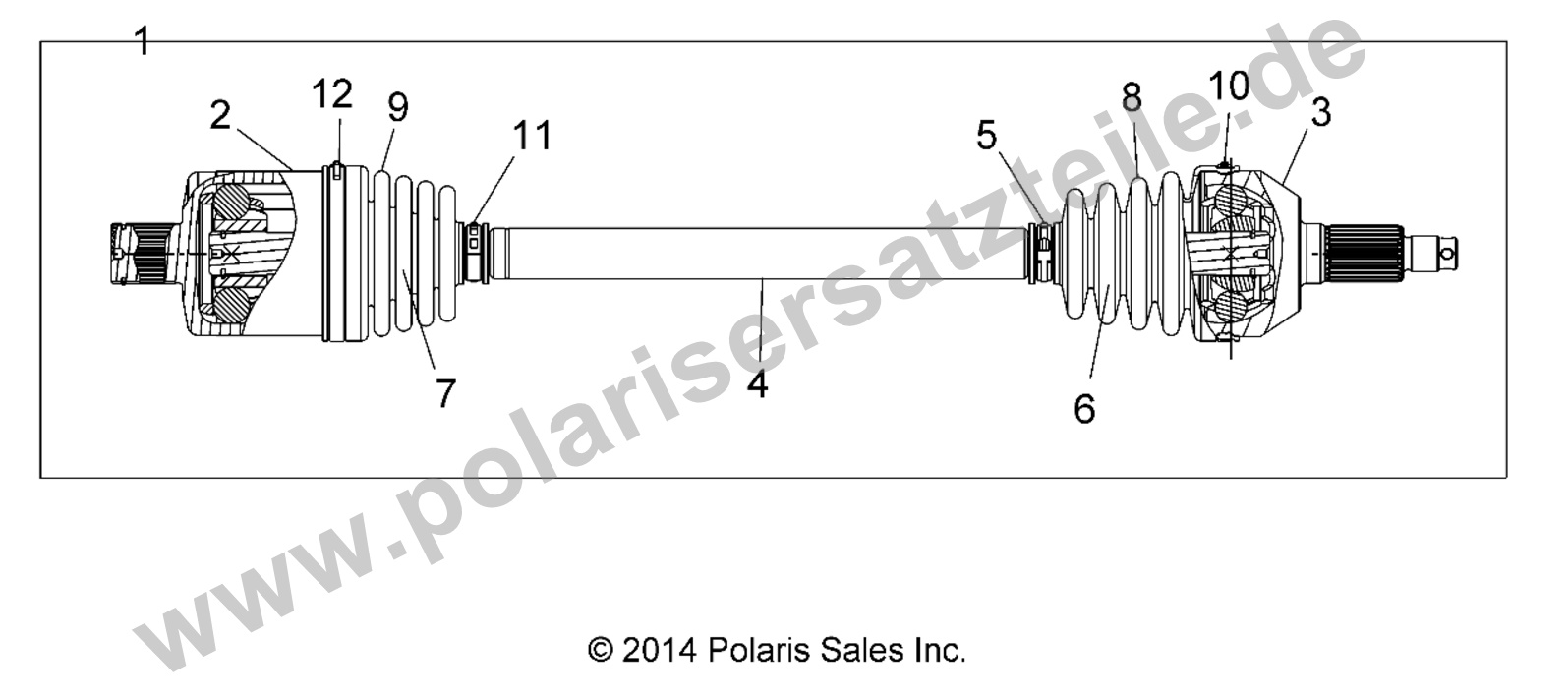 DRIVE TRAIN, REAR HALF SHAFT