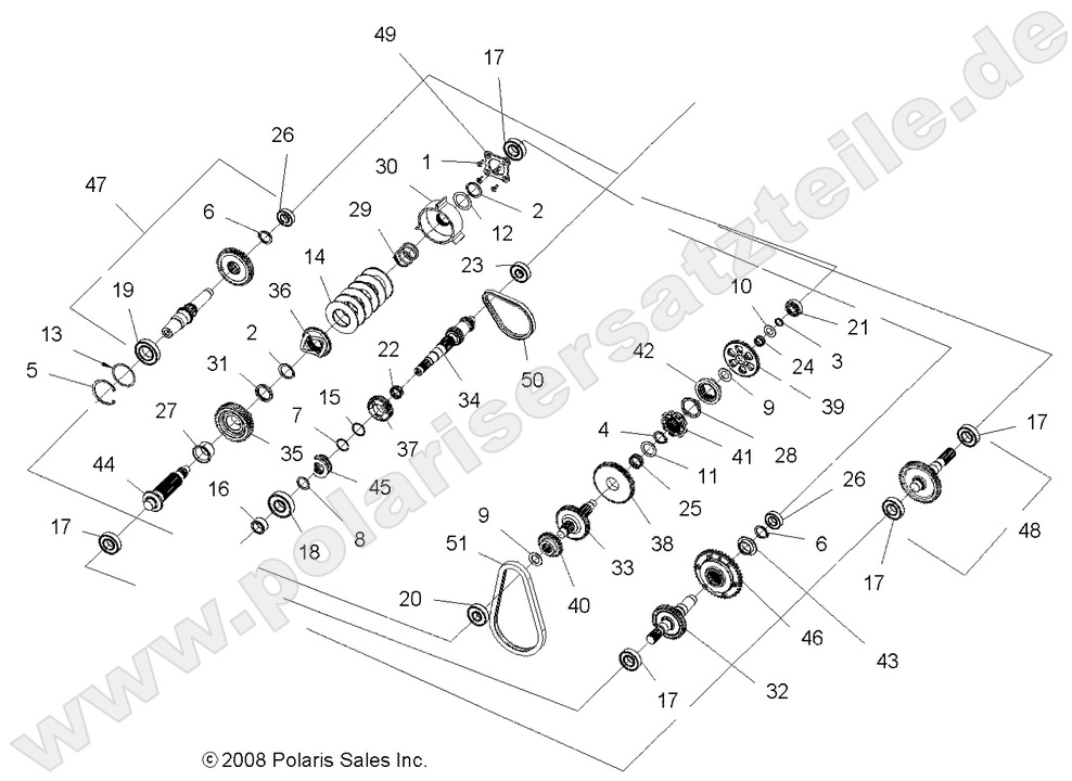 DRIVE TRAIN, MAIN GEARCASE INTERNALS