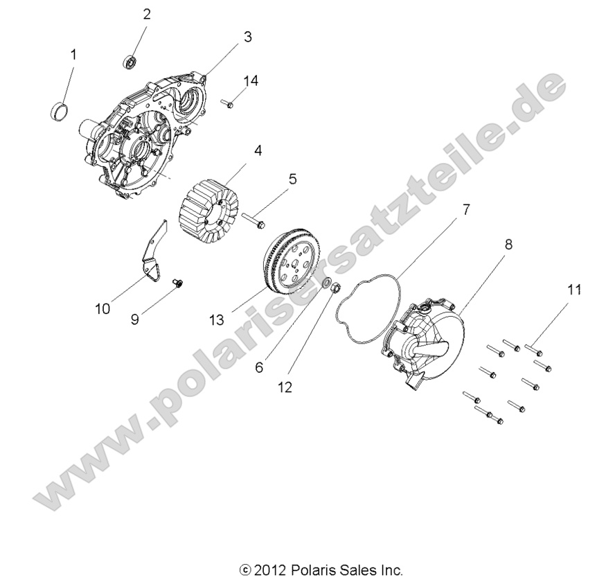 ENGINE, STATOR and FLYWHEEL