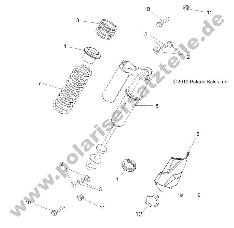 SUSPENSION, REAR SHOCK MOUNTING