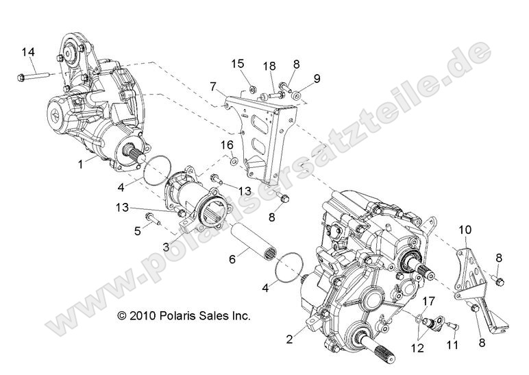 drive train gearcase carrier mounting