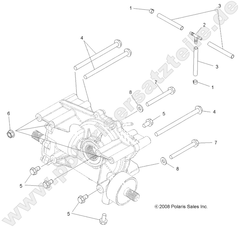DRIVE TRAIN, MID GEARCASE MOUNTING