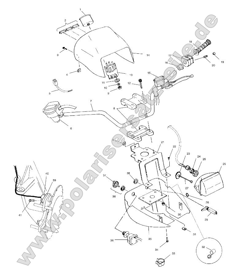 Handlebar and Headlight Pod