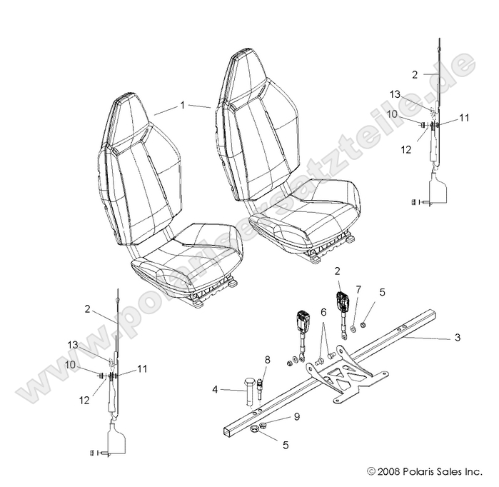 body seat mounting and belts