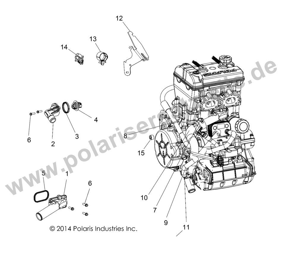 ENGINE, COOLING, THERMOSTAT and BYPASS