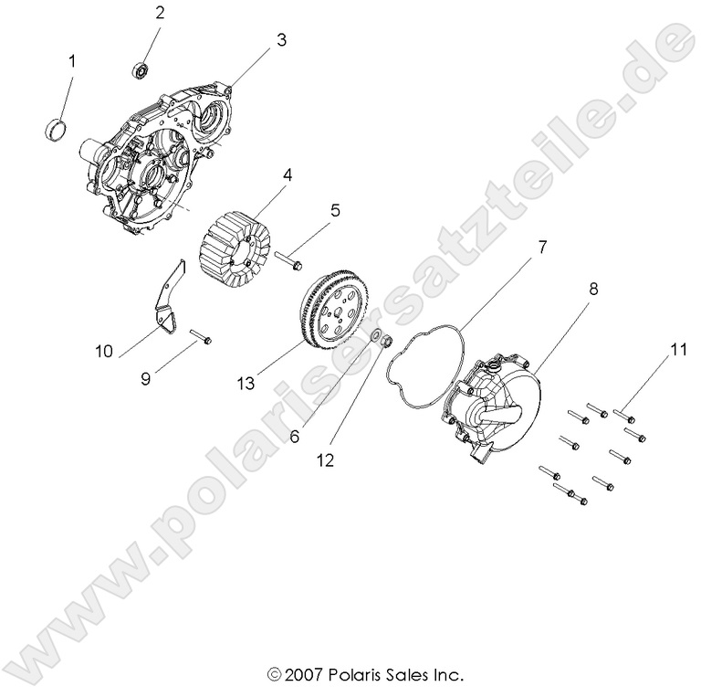 ENGINE, STATOR and FLYWHEEL