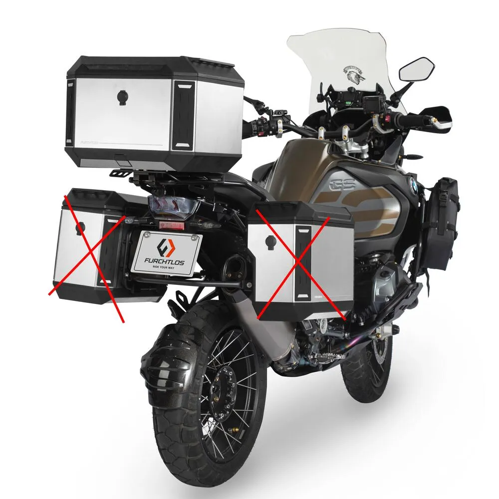 Furchtlos-Ranger-ADV-Alu-Topcase-Aero-50-Liter-Aero-Aluminium-am-Motorrad Furchtlos RANGER ADV Alu Topcase Aero - 50 Liter - Aero Aluminium