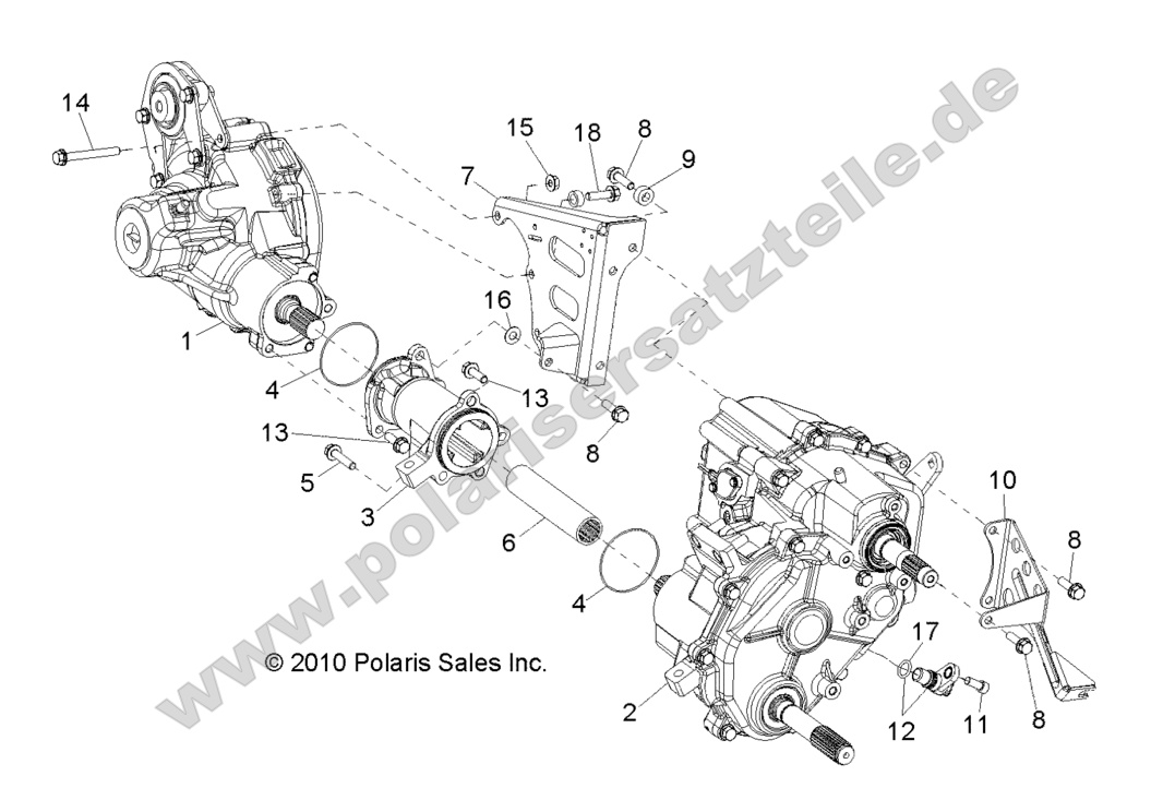 DRIVE TRAIN, GEARCASE, CARRIER MOUNTING