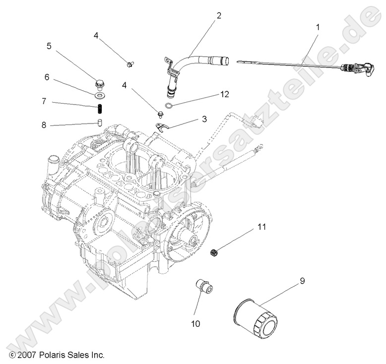 ENGINE, DIPSTICK and OIL FILTER