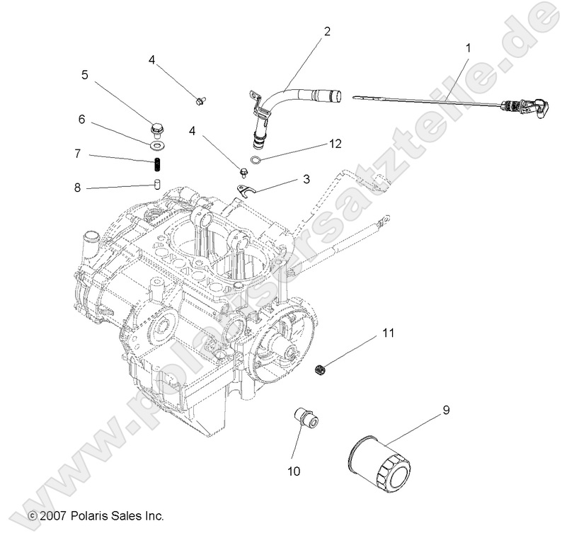 ENGINE, DIPSTICK and OIL FILTER