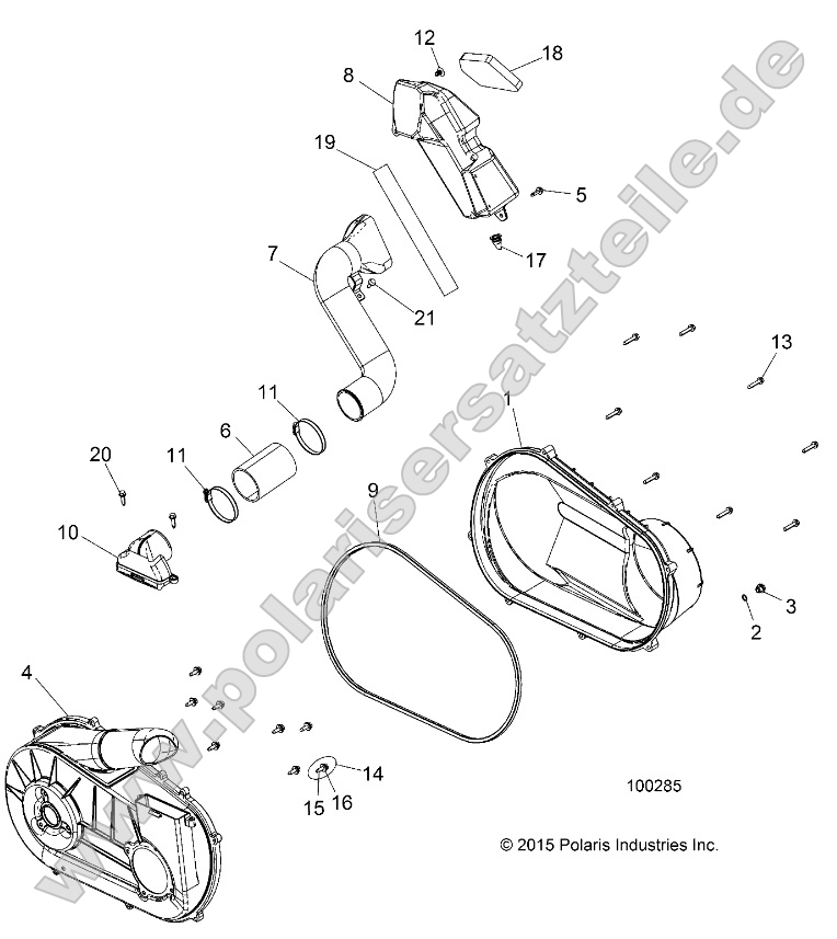 Drive Train, Clutch Cover and Ducting