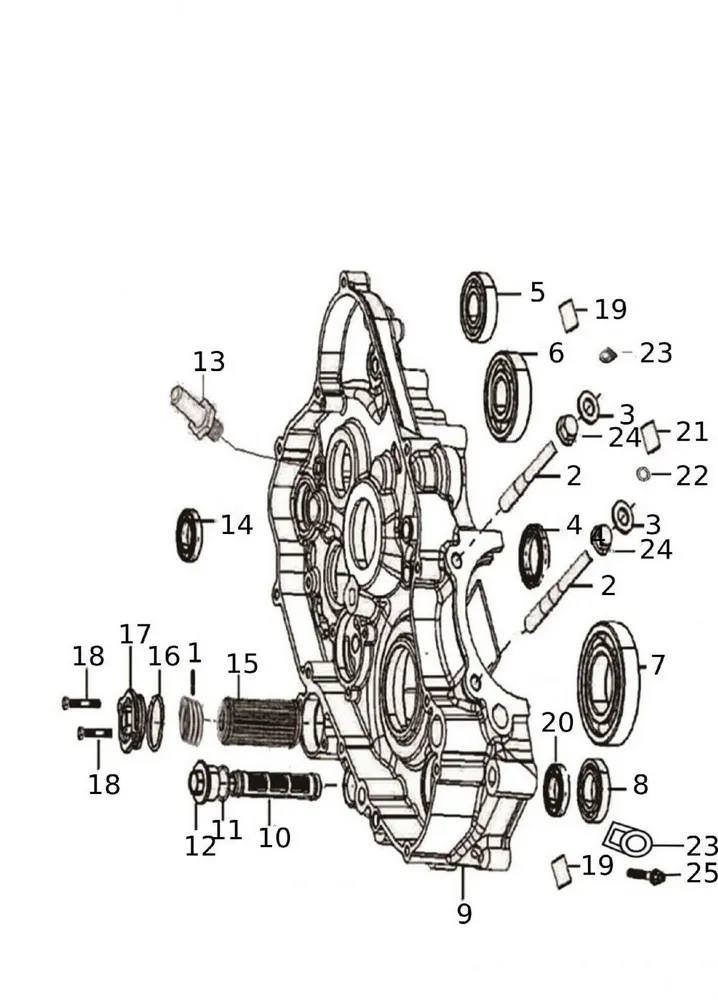 Motorgehäuse rechts