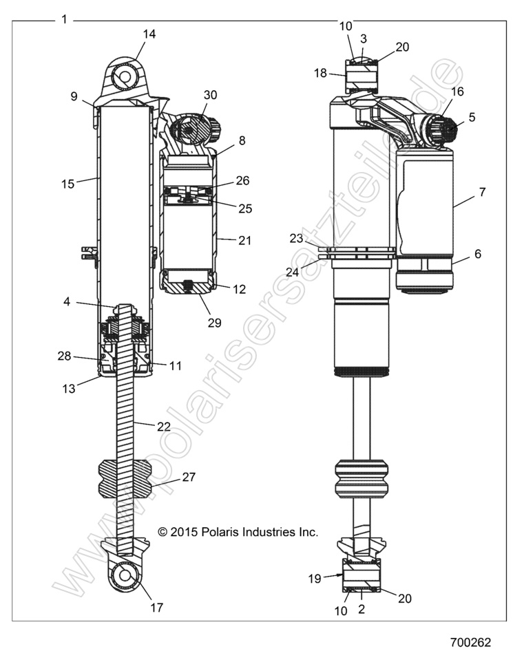 SUSPENSION, FRONT SHOCK INTERNALS