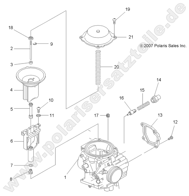 ENGINE, CARBURETOR UPPER