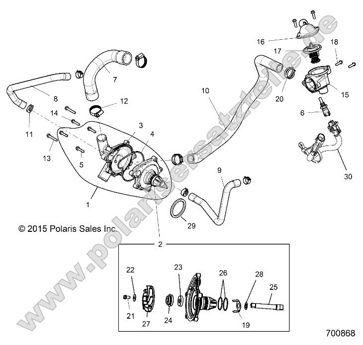 Engine, Waterpump and Bypass