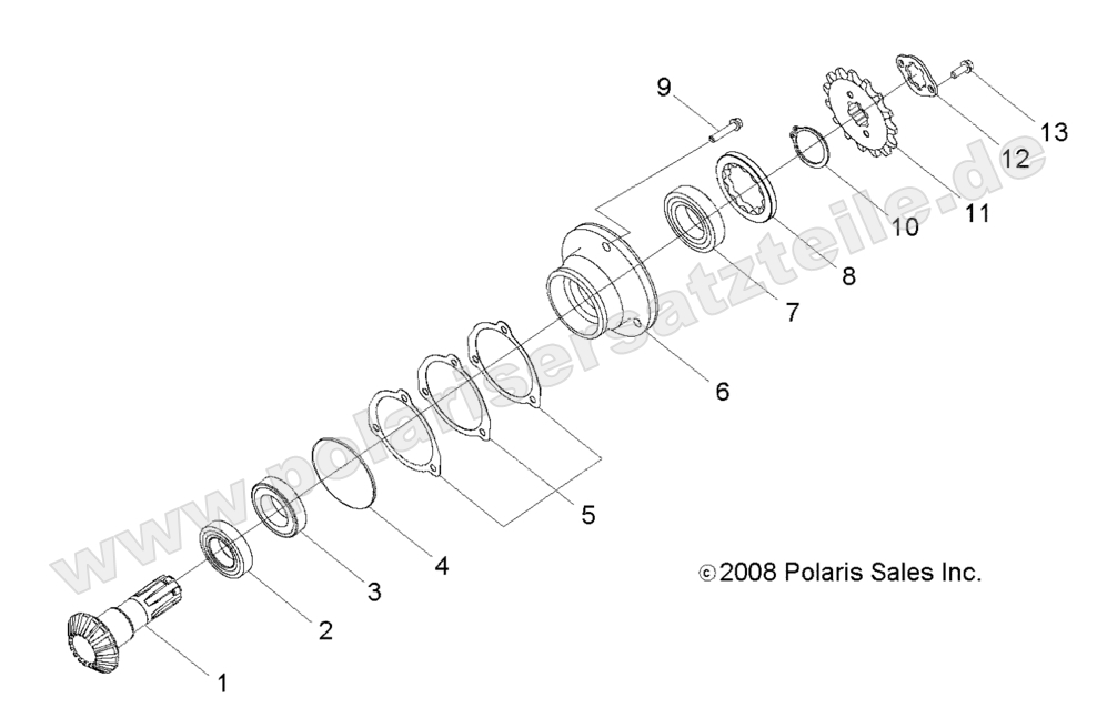 DRIVE TRAIN, GEAR SHAFT OUTPUT