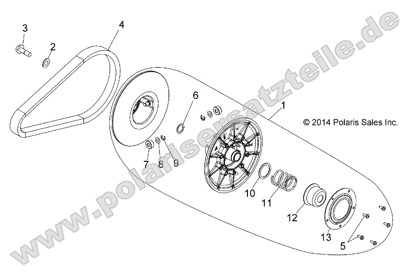Drive Train, Secondary Clutch