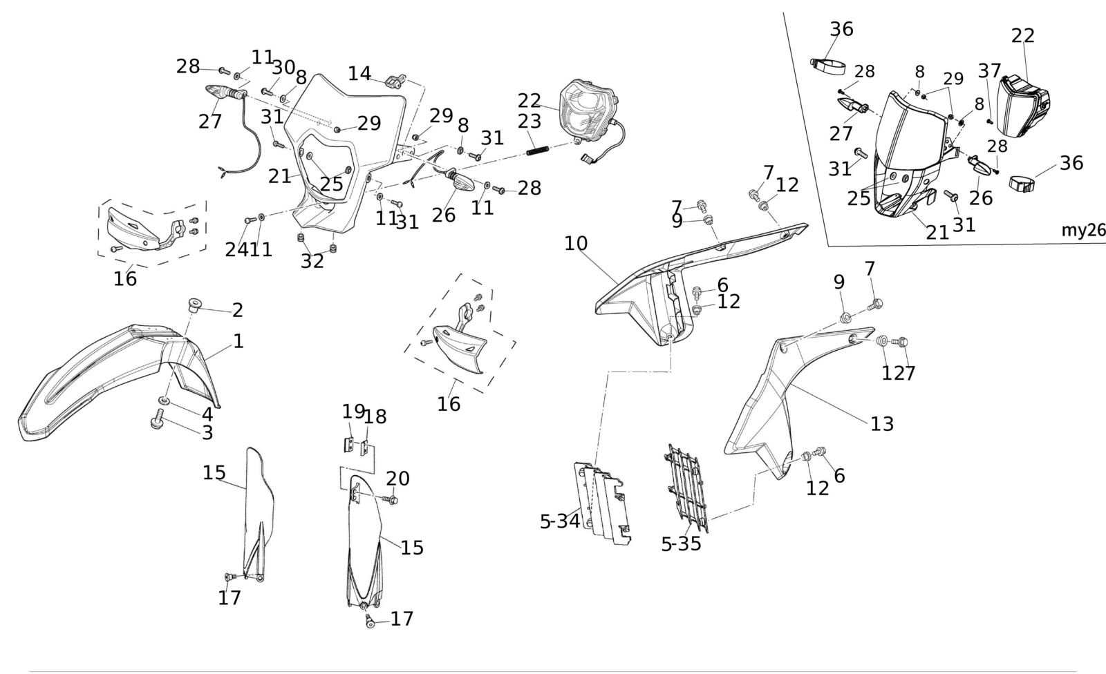 15 Vorderen Karosserie