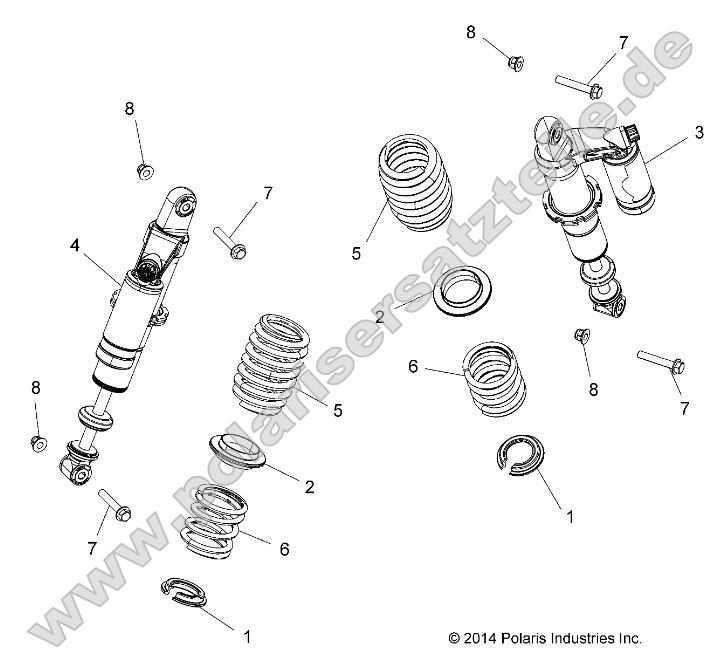 Suspension, Rear Shock (49RGRSHOCKRR15Z90055)