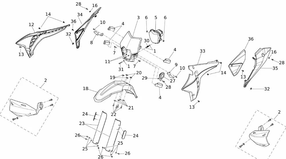 Kunststoffteile vorne