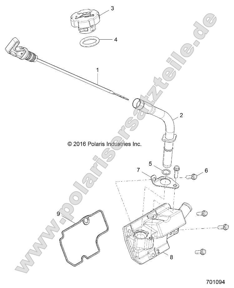 Engine, Oil Dipstick and Breather