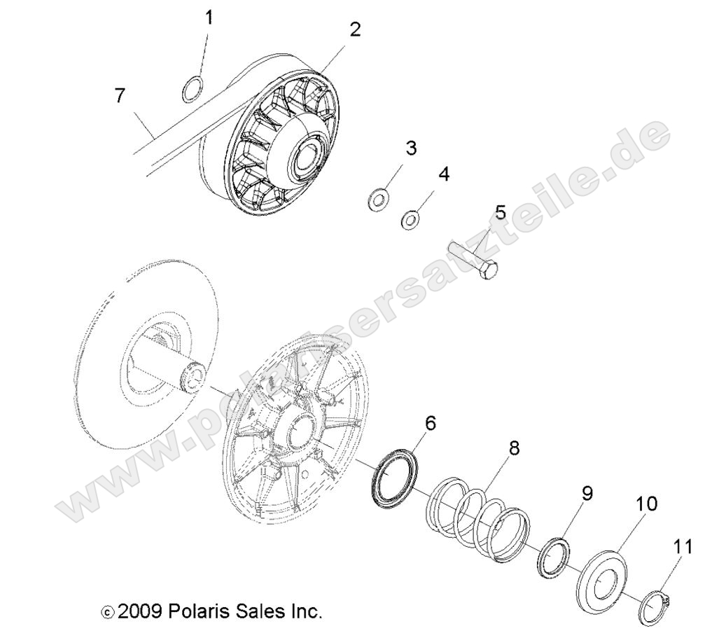 DRIVE TRAIN, SECONDARY CLUTCH