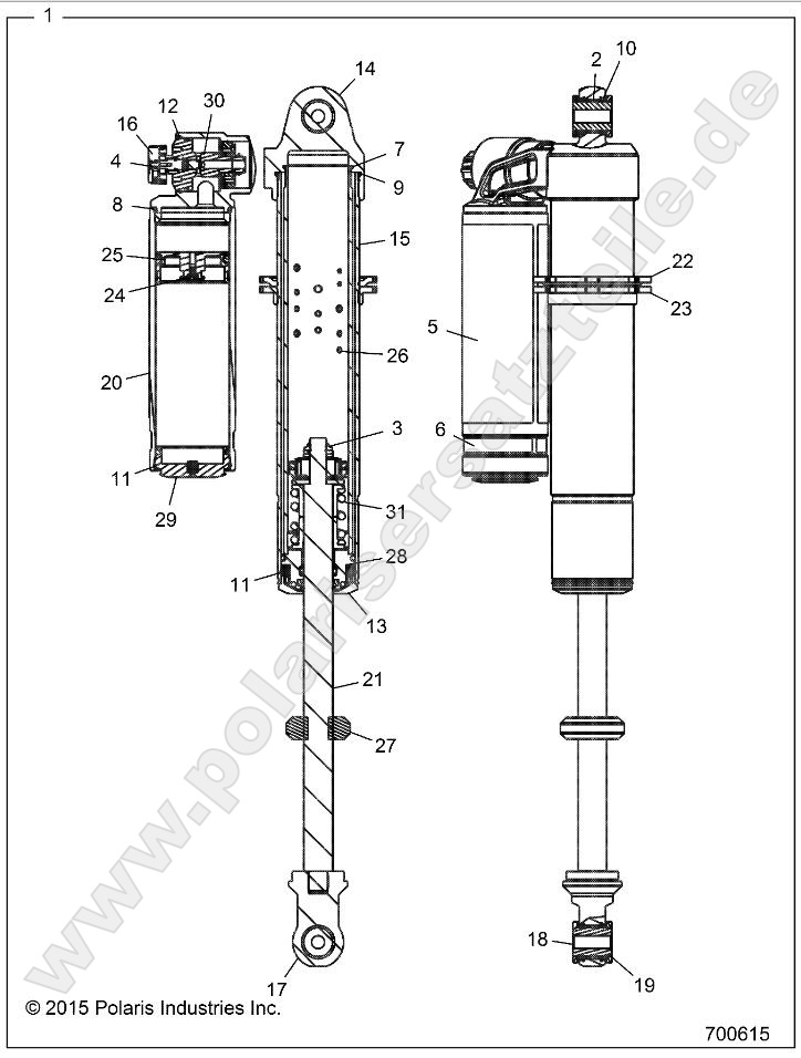 SUSPENSION, FRONT SHOCK
