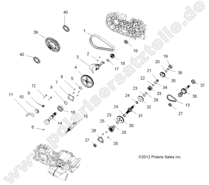 DRIVE TRAIN, MAIN GEARCASE INTERNAL