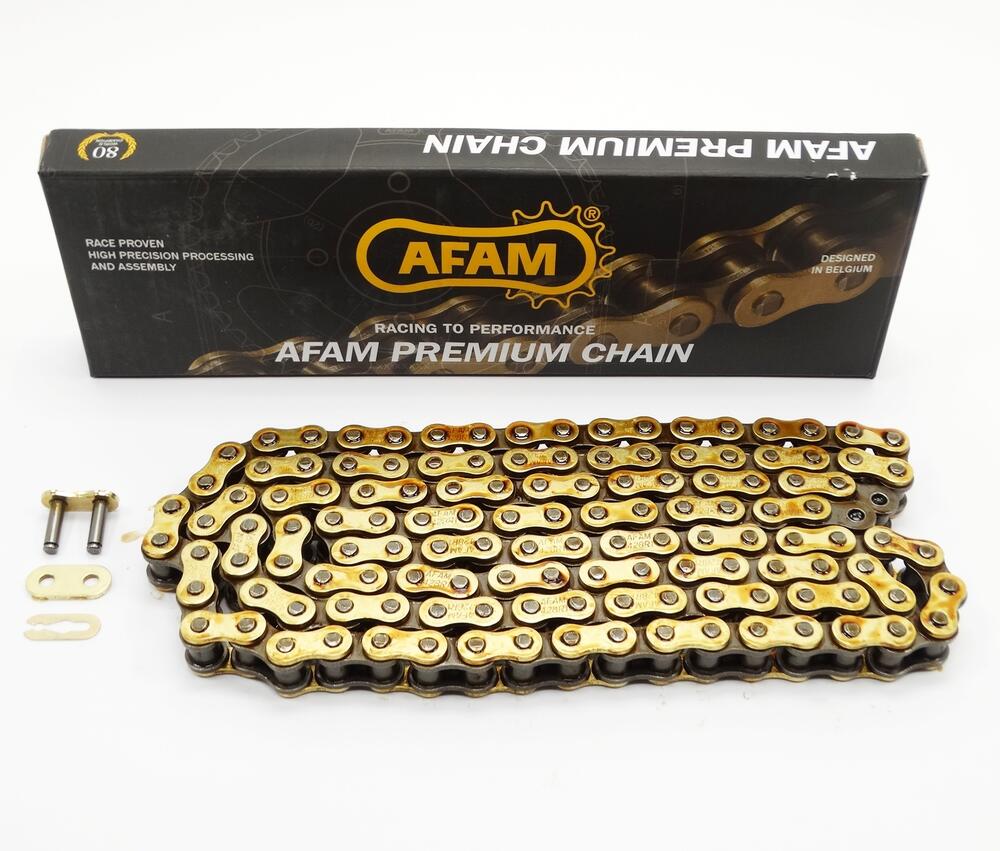 AFAM_MX2_G_Kette_420_gold_schwarz___104_Glieder___Clip_Schloss___Motocross_Enduro_9728 AFAM MX2-G Kette 420 gold-schwarz - 104 Glieder - Clip Schloß - Motocross / Enduro
