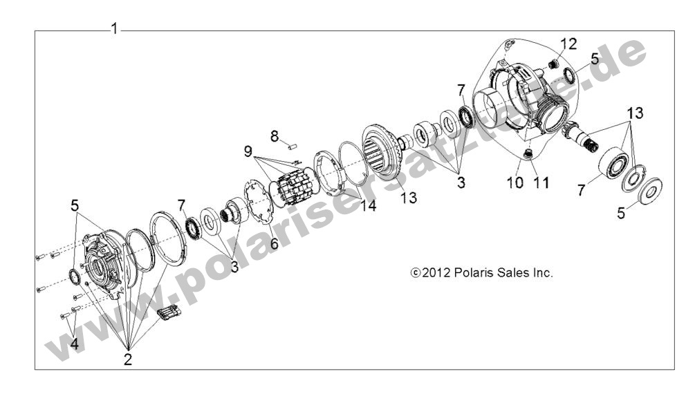 DRIVE TRAIN, FRONT GEARCASE INTERNALS 1333104