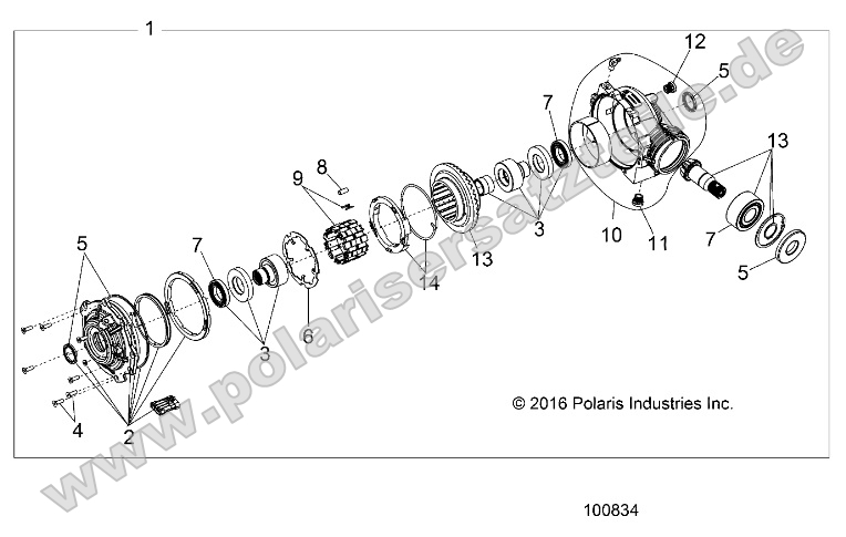 Drive Train, Front Gearcase Internals (from 7/1/16)
