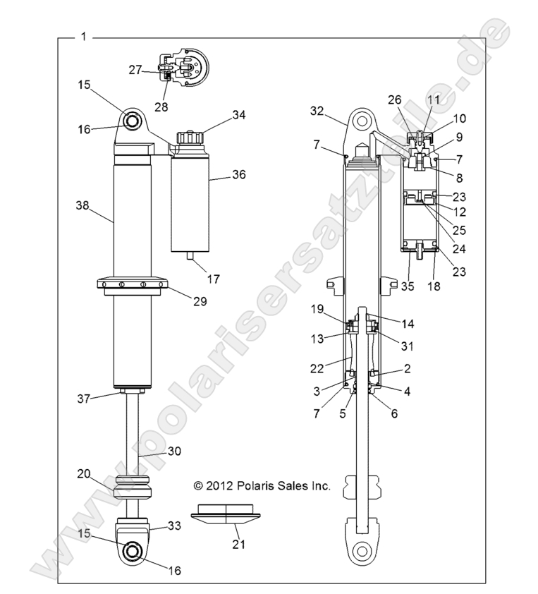 SUSPENSION, FRONT SHOCK (7043778)