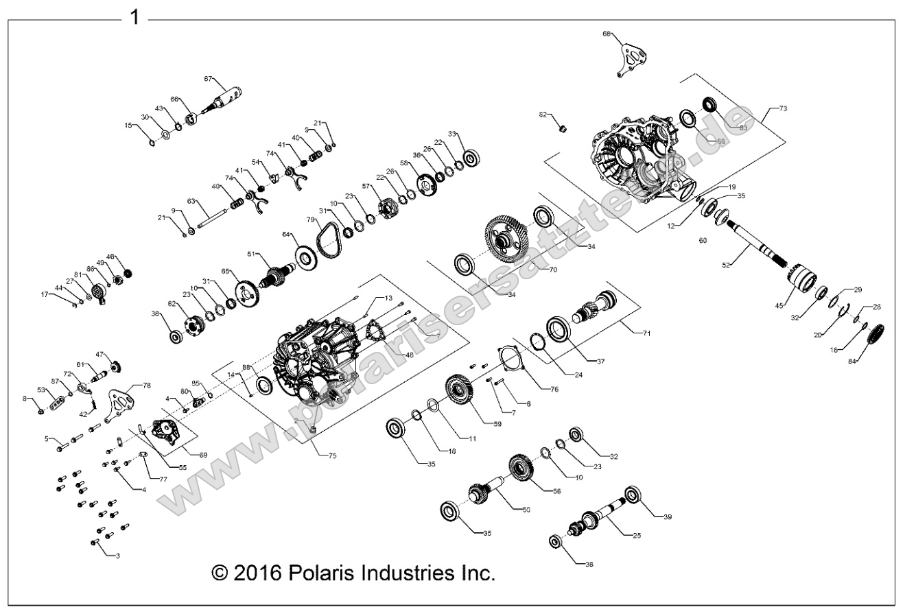 Drive Train, Main Gearcase Internals (701507)