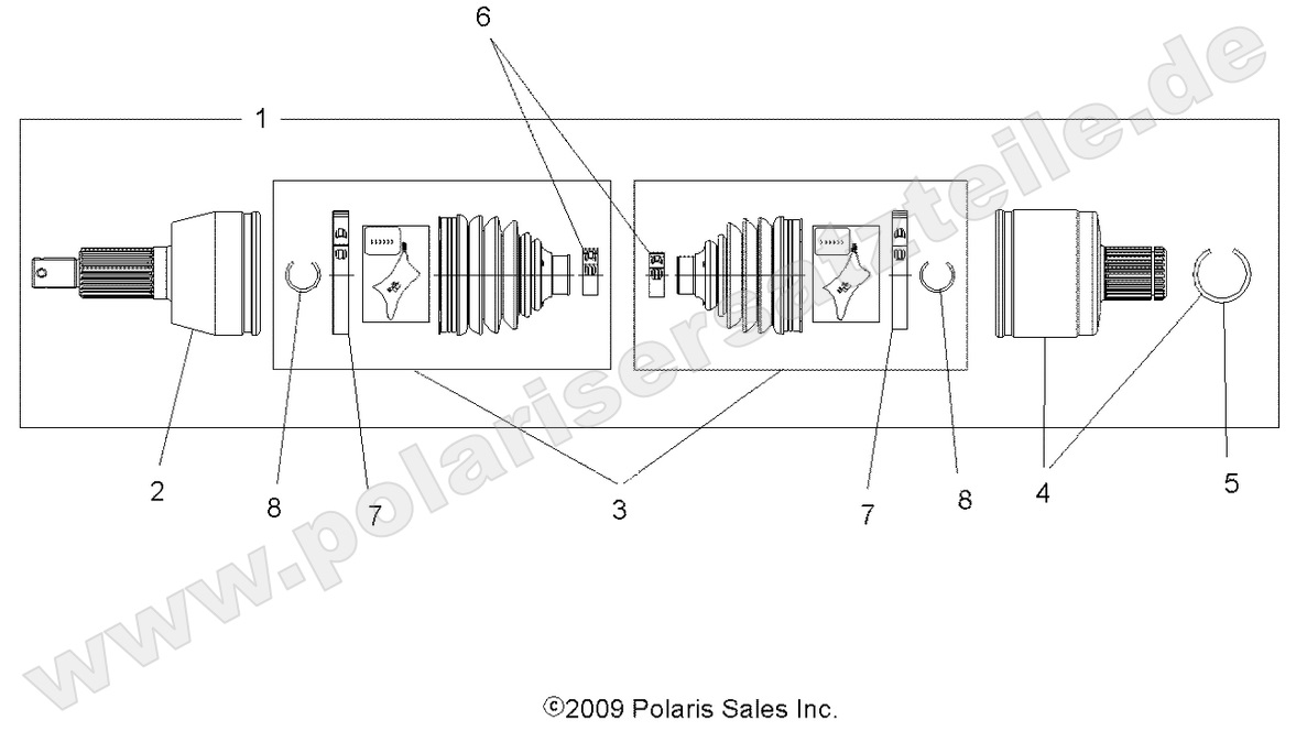 DRIVE TRAIN, DRIVE SHAFT, REAR (Built 11/16/09 and Before)