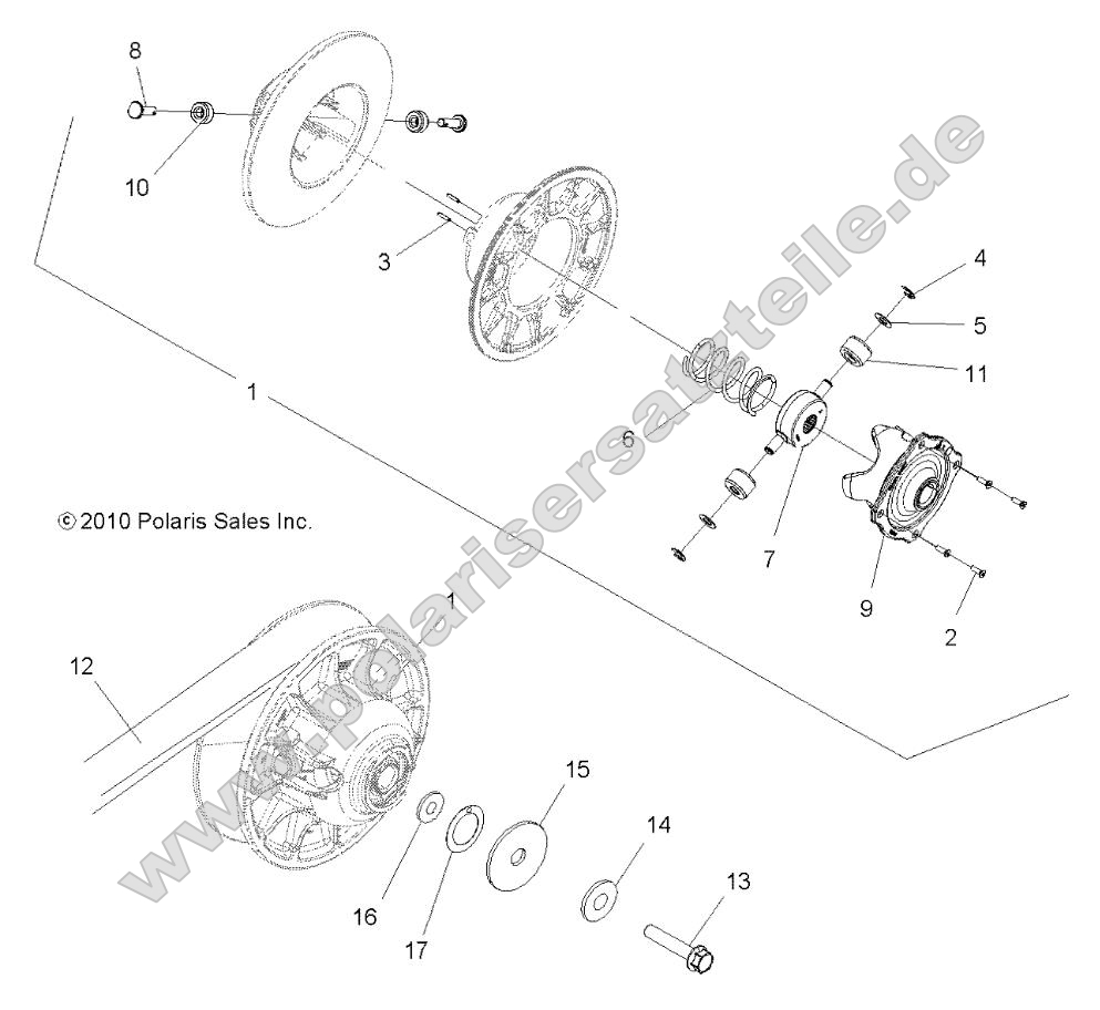 Drive Train, Secondary Clutch (A17SVE95NM)