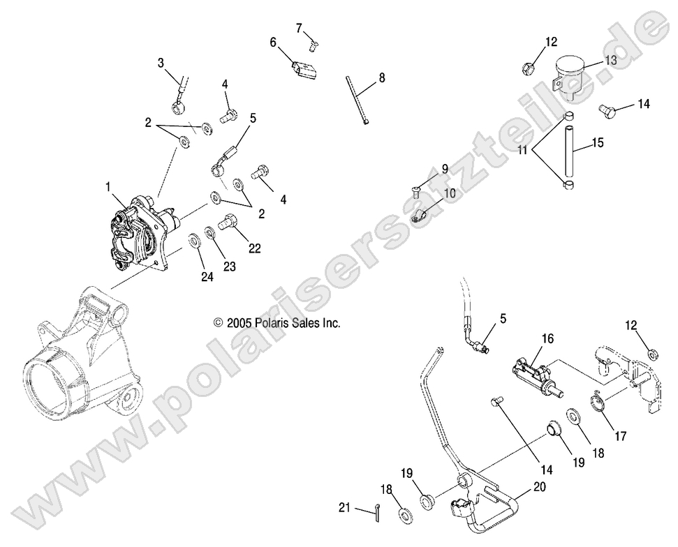 MASTER CYLINDER, REAR/FOOT PEDAL