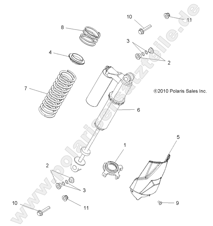 SUSPENSION, REAR SHOCK MOUNTING
