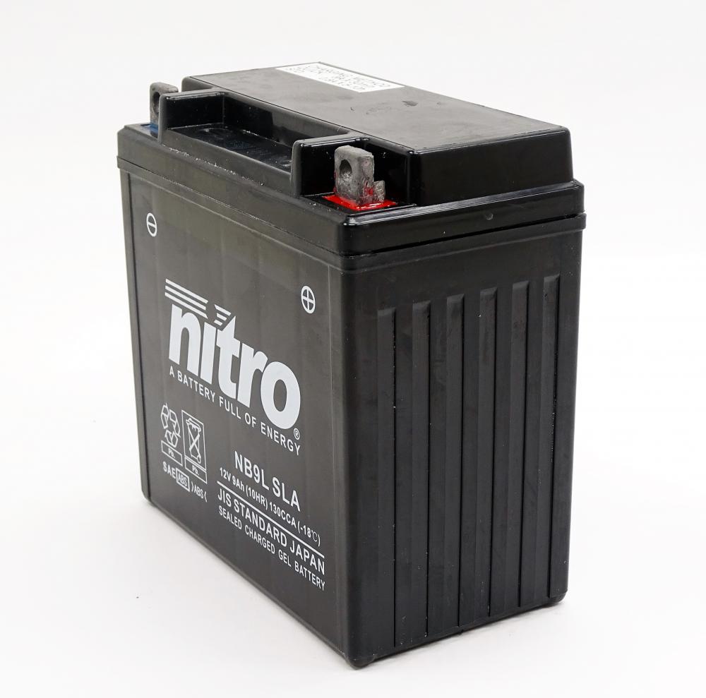 Nitro_NB9L_SLA_GEL_AGM_Batterie_12V_9AH___Einbaufertig_2 Nitro NB9L SLA GEL AGM Batterie 12V 9AH - Einbaufertig (YB9L-A2 12N9-3A-1)