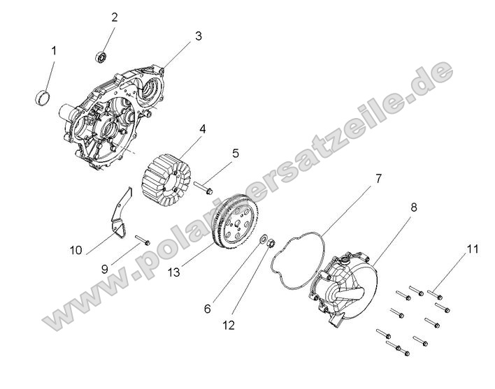 ENGINE, STATOR and FLYWHEEL