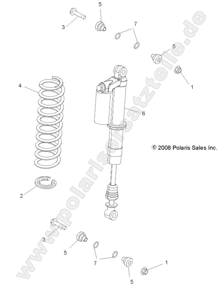SUSPENSION, REAR SHOCK MOUNTING