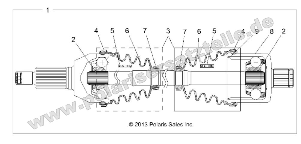 DRIVE TRAIN, REAR HALF SHAFT
