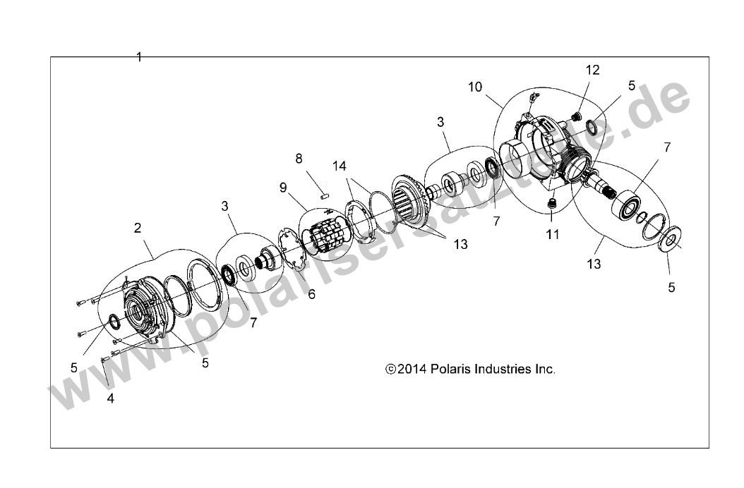 DRIVE TRAIN, FRONT GEARCASE INTERNALS
