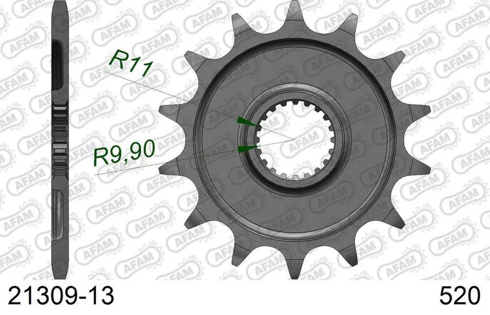 AFAM Kettensatz Stahl 520 MR2-G 13x48 - Yamaha YZ 125 2005-21 - SL01213805
