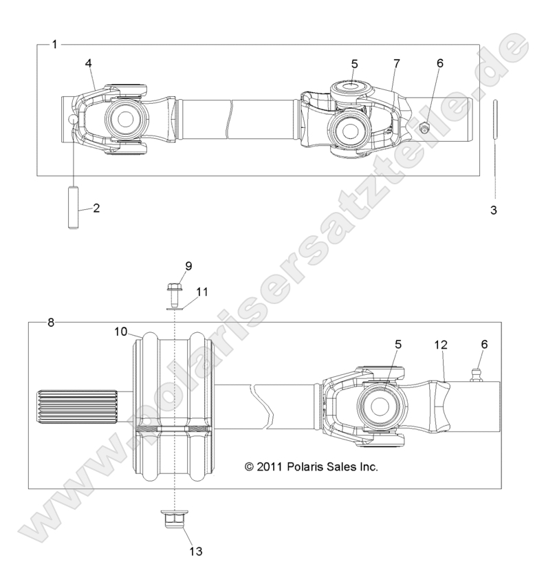 DRIVE TRAIN, FRONT PROP SHAFT