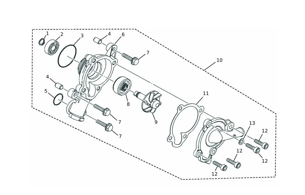Caballero125MY24-Wasserpumpe Wasserpumpe