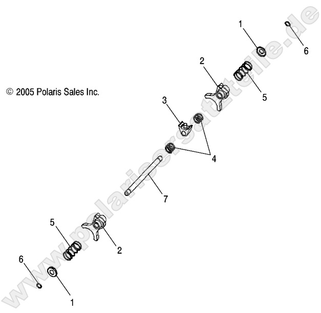 DRIVE TRAIN, MAIN GEARCASE SHIFT FORKS