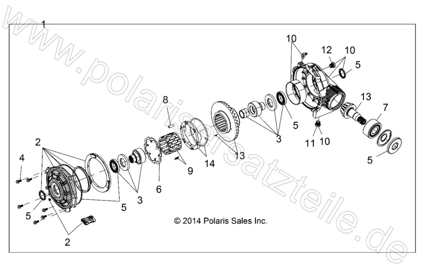 DRIVE TRAIN, FRONT GEARCASE (IF BUILT AFTER 9/2/15)